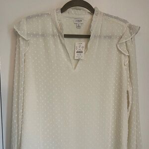 Jcrew Dotted Swiss Blouse